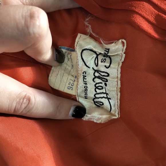 vintage 50's swing dress 1950 retro crepe - Picture 7 of 10